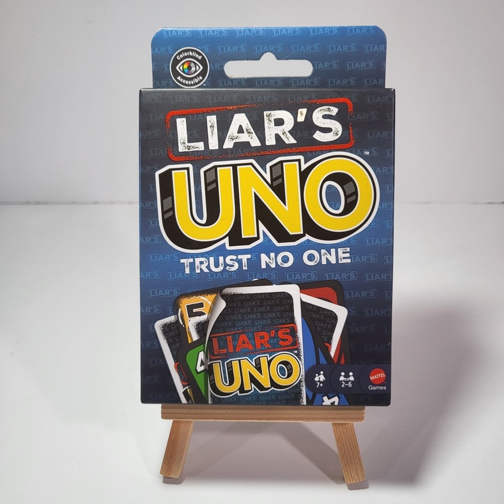 Mattel Liar's UNO Trust No One Strategy Card Game New Sealed 2-6 Players - Picture 2 of 3
